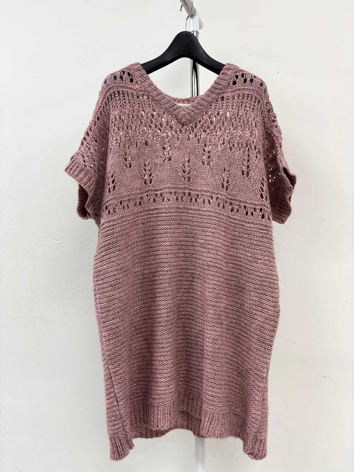 빈티지 핑크 니트 원피스 상품이미지5