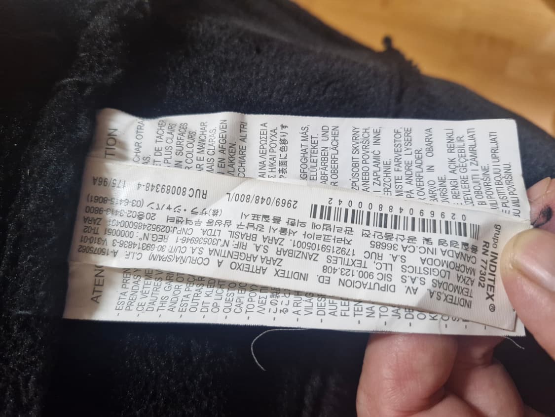 자라 블랙 안감보아 라이더 무스탕 자켓 블랙 L 상품이미지6