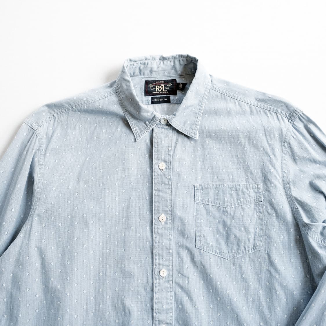 RRL 더블알엥 워크 셔츠 블루 M사이즈 상품이미지3