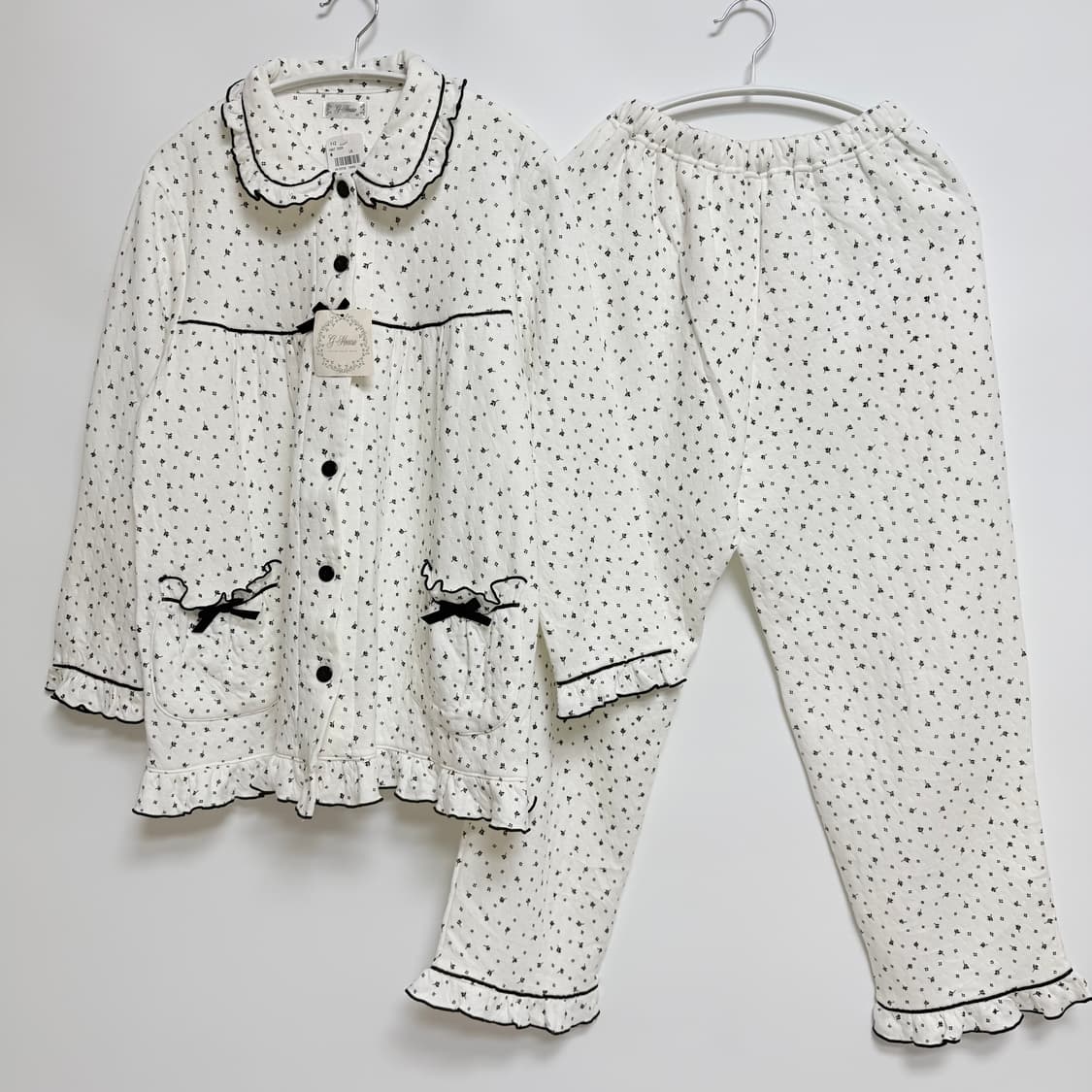 [새상품] 면혼방 여성 파자마 잠옷 세트 M 상품이미지1