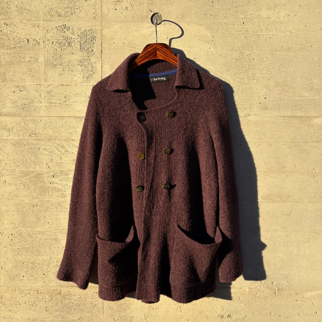 와이즈 포 리빙 요지야마모토 더블 브레스티드 바이올렛 가디건 상품이미지8