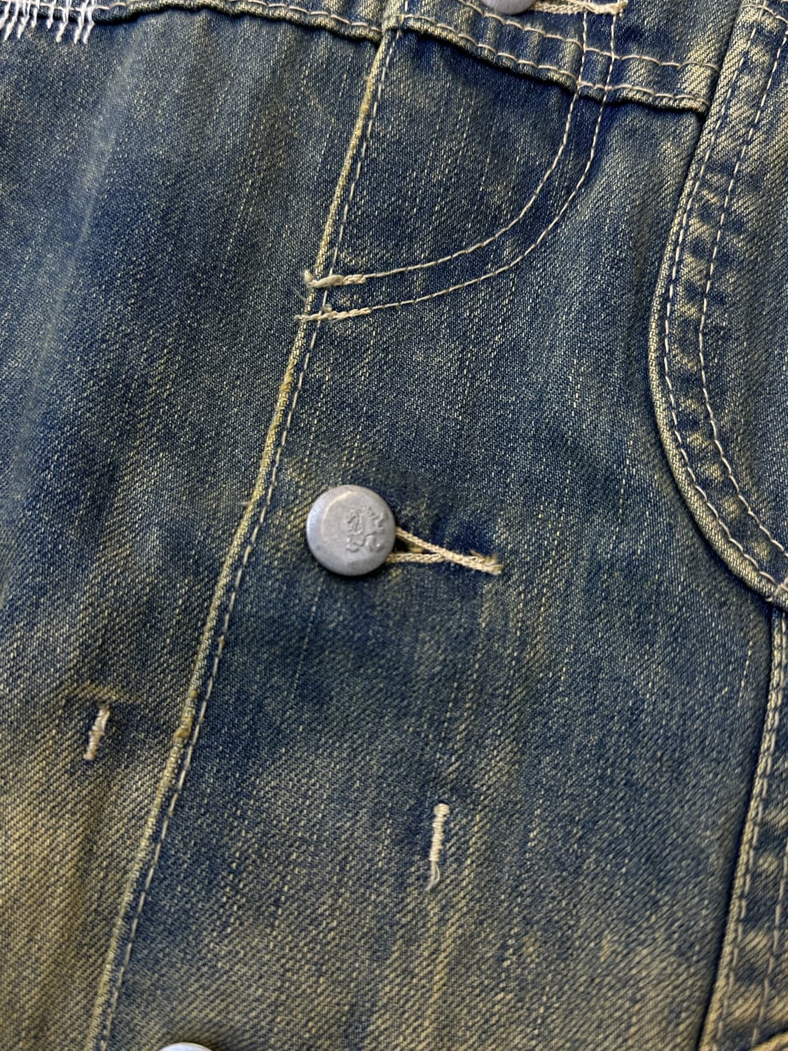 어드밴티지 사이클 페이드 디스트레스드 보로 데님 자켓 상품이미지5