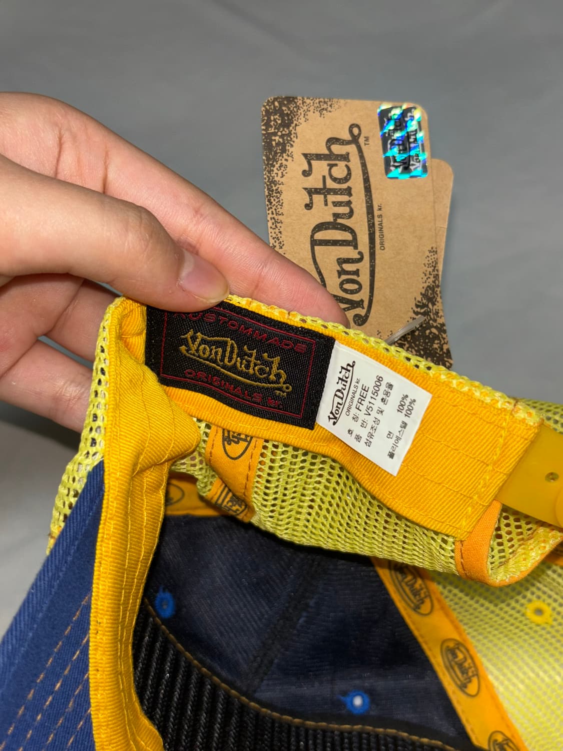 Von dutch yellow navy mesh hat 상품이미지6