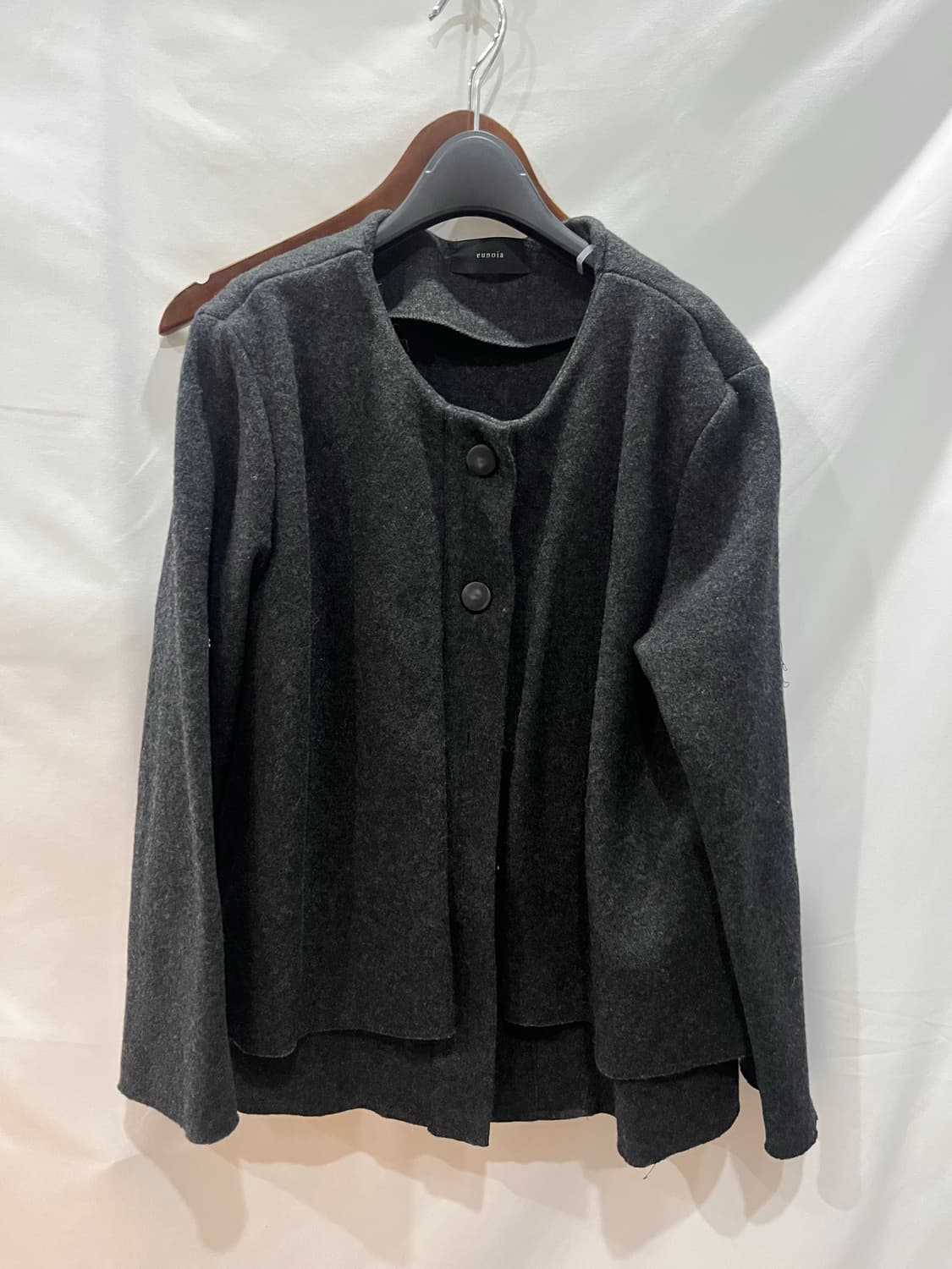 유노이아 Eunoia 버튼 가디건 차콜 F 상품이미지2