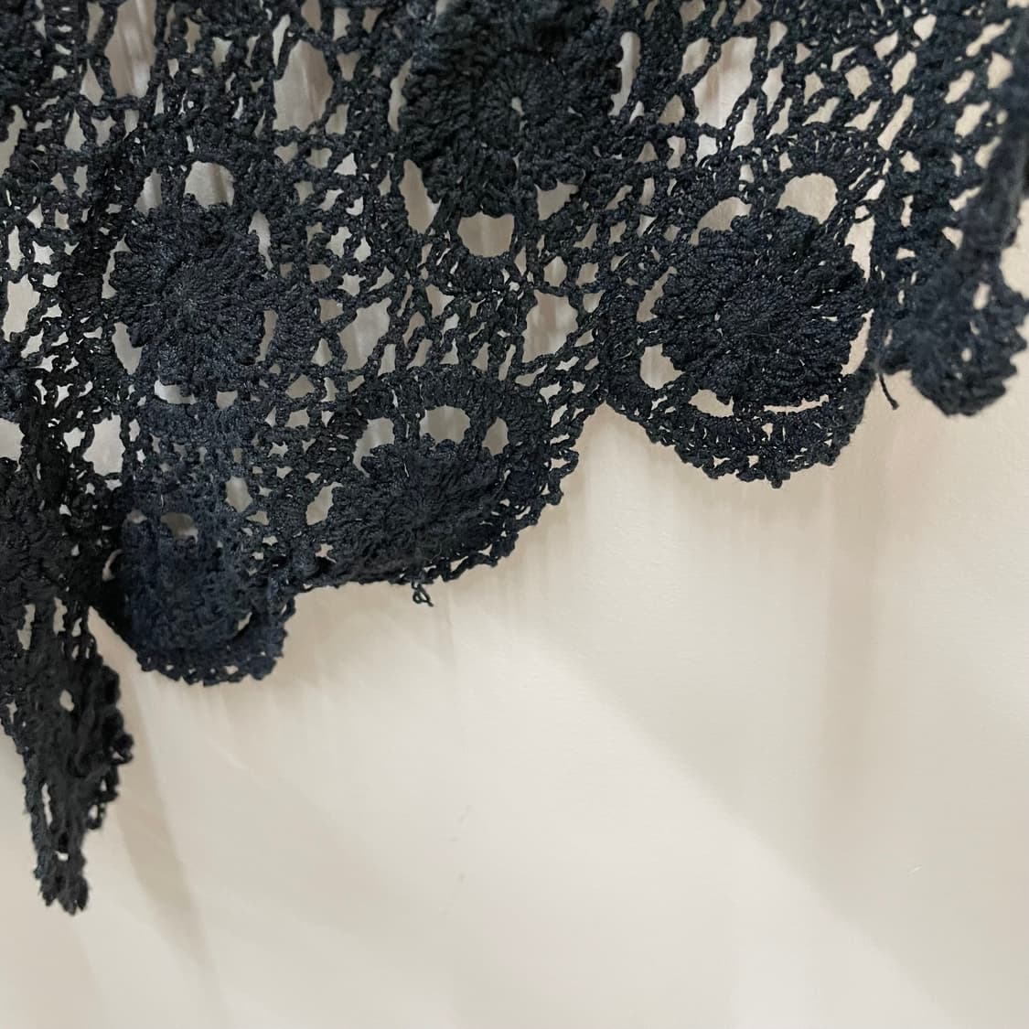 쿠로펑크 히피 보헤미안 그런지페어리 블랙 크로쉐 망사 베스트 상품이미지5