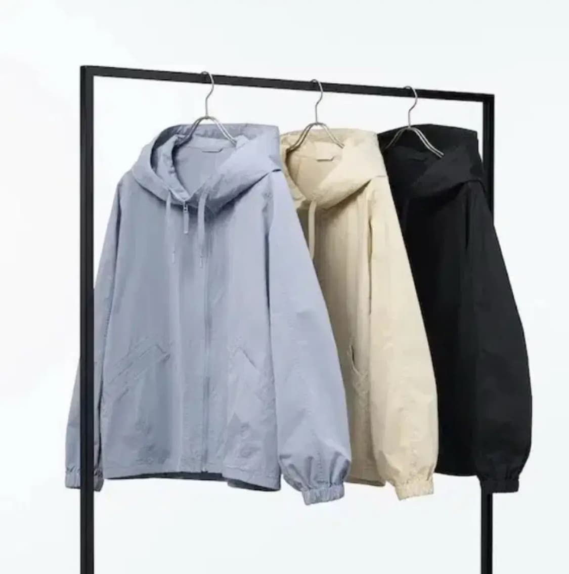 유니클로 U 후드 블루종 바람막이 그레이 s 상품이미지2