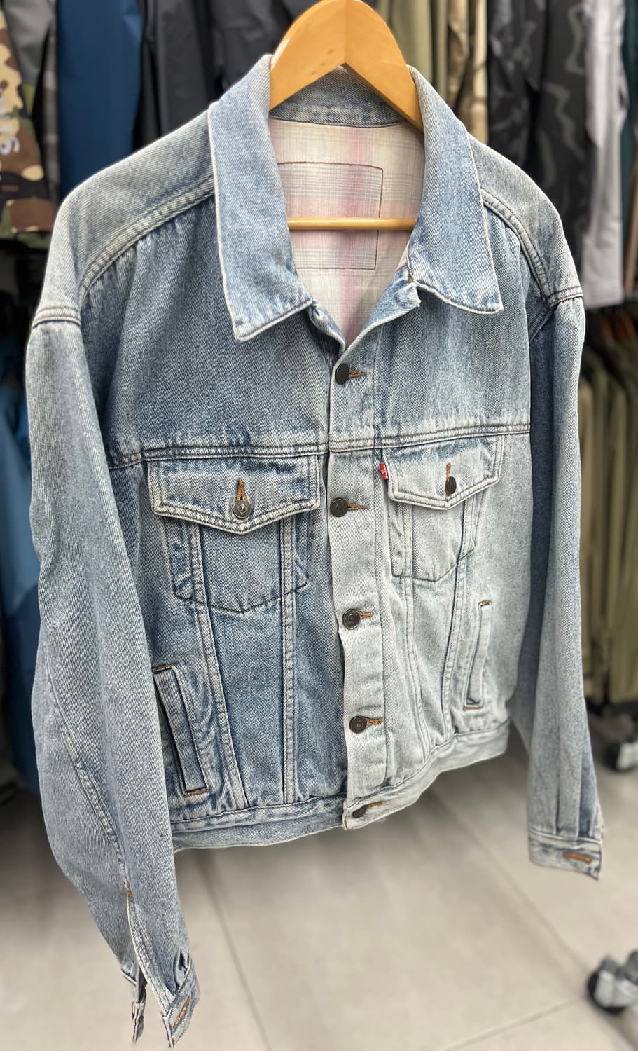 80-90's빈티지 리바이스(Levi's) 70506 데님 트러커 자켓 상품이미지3