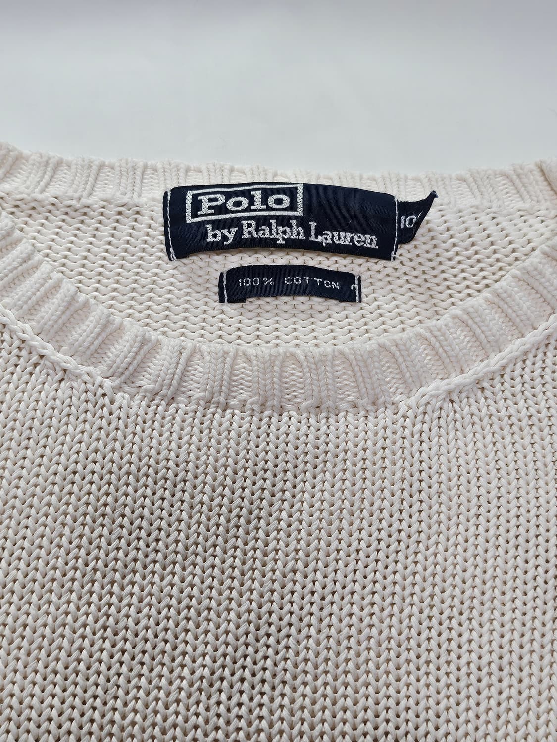 폴로 랄프로렌 라운드넥 오버핏 면 니트 상품이미지4