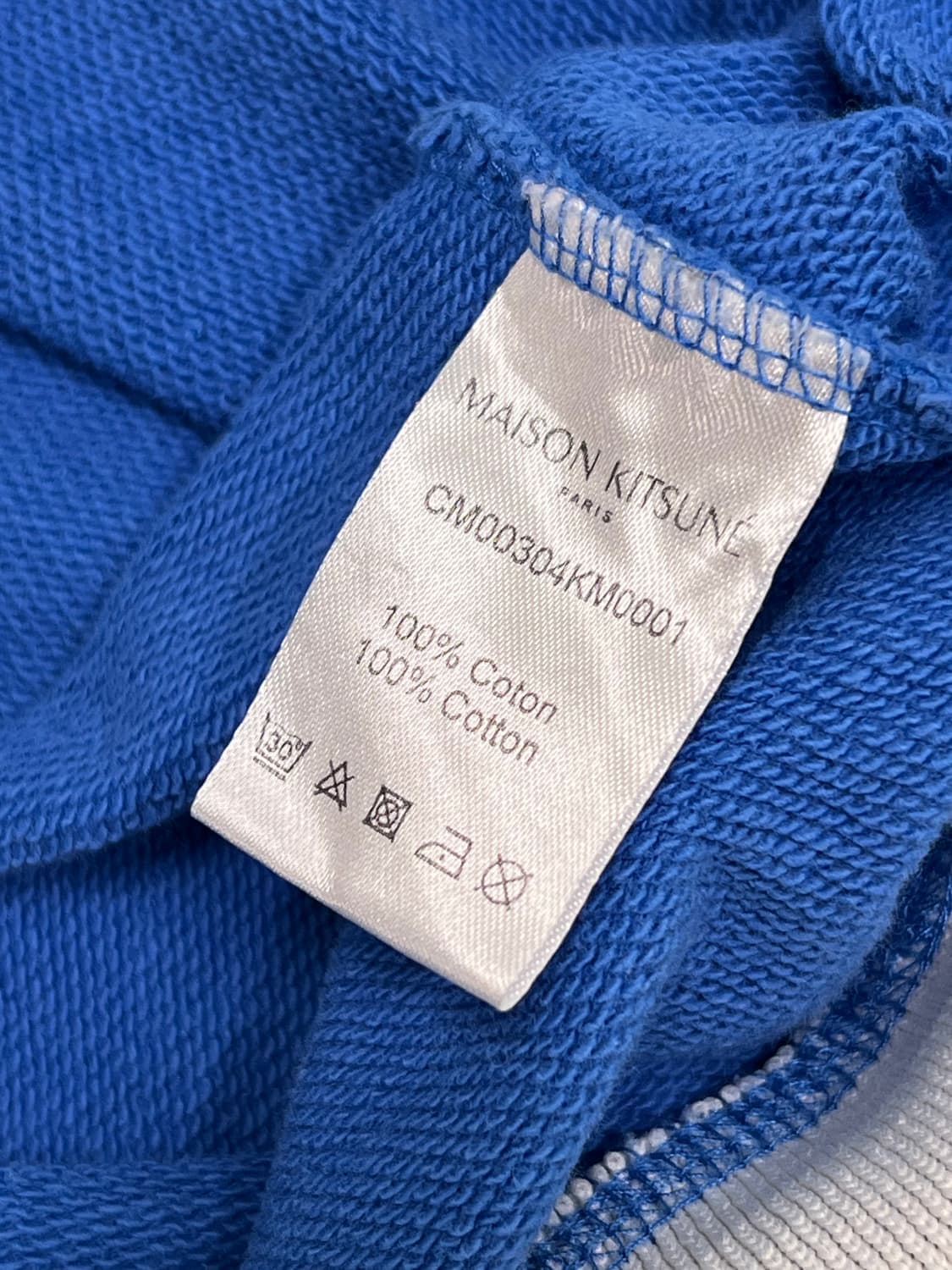 (M) 메종키츠네 폭스헤드 맨투맨 블루 상품이미지4