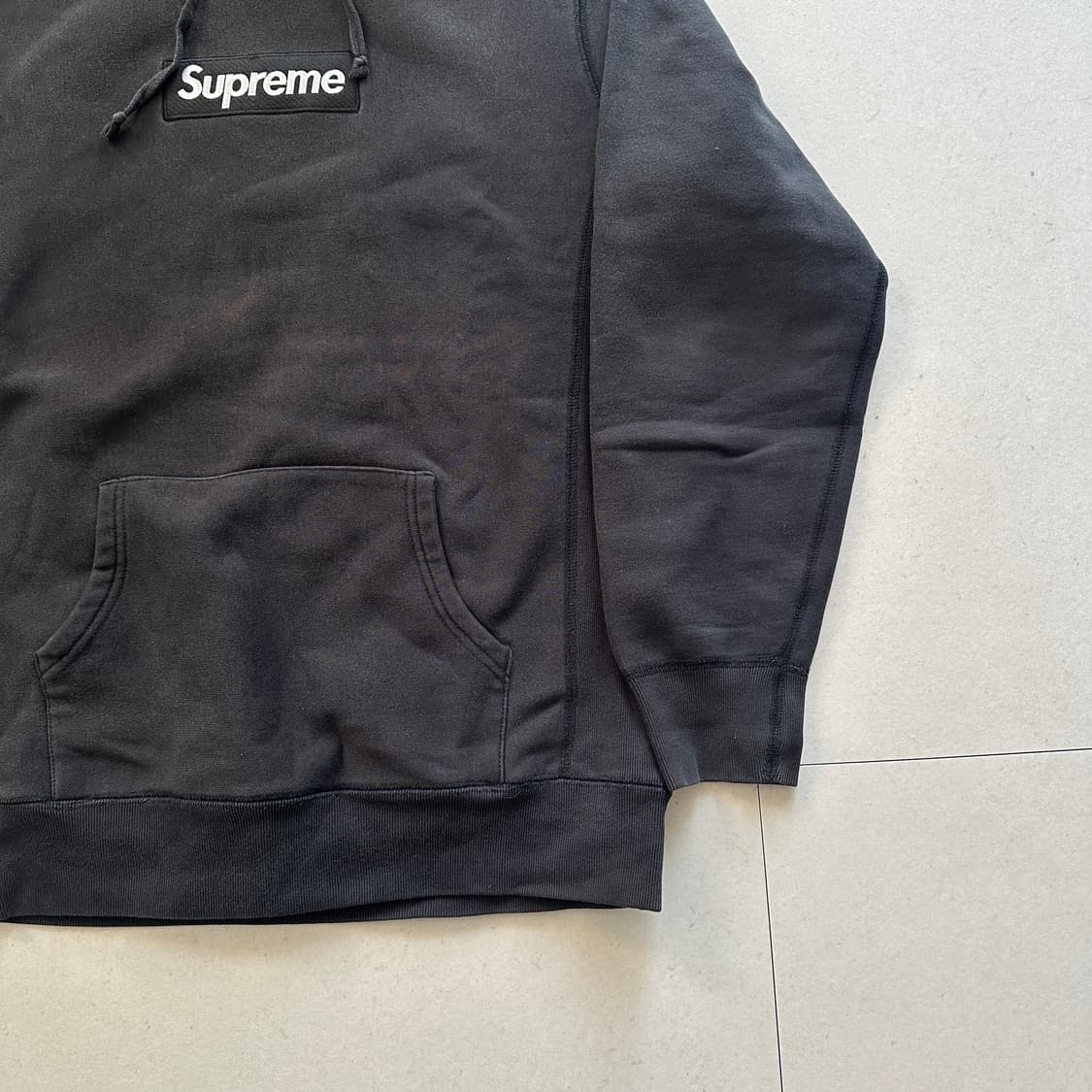 [XL]슈프림 박스로고 후드티 블랙 캐나다메이드 상품이미지3