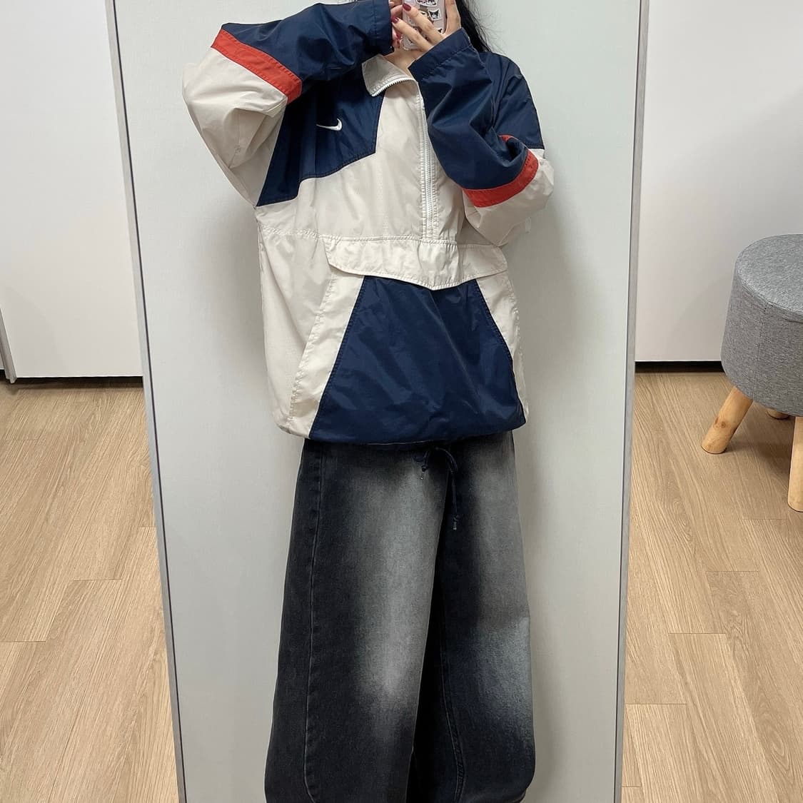 나이키 90s 올드스쿨 반집업 아노락 바람막이 자켓 상품이미지2