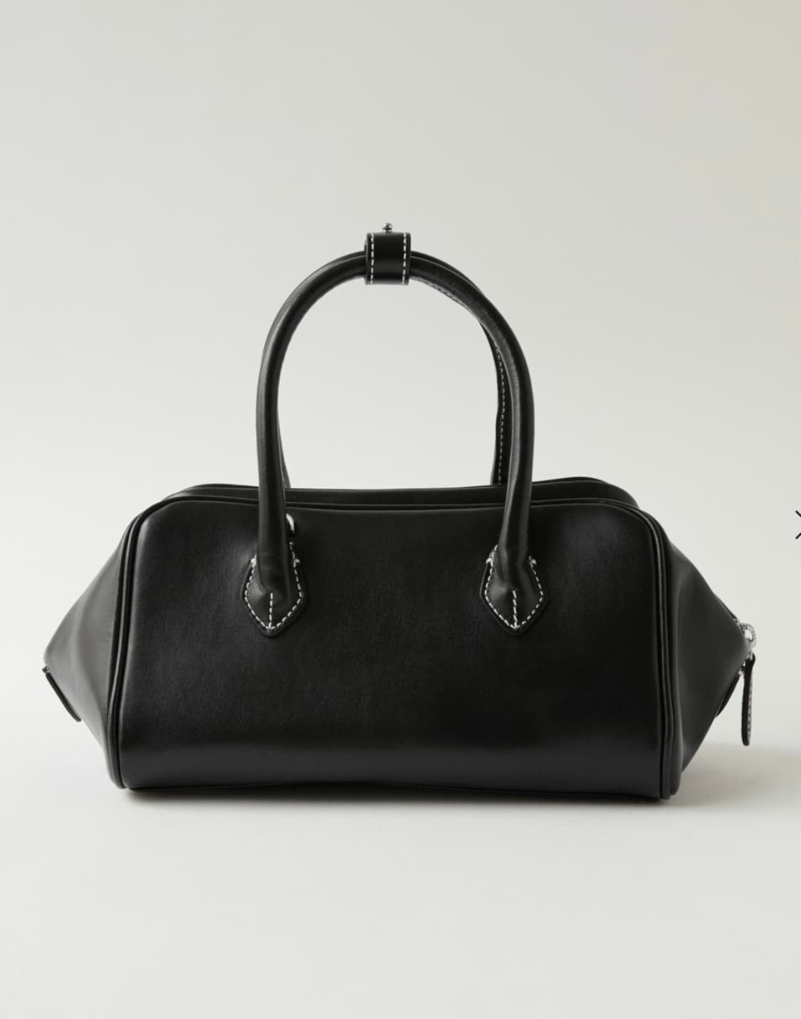 시에 브롯 스티치 미디엄 핸들백_블랙 상품이미지2