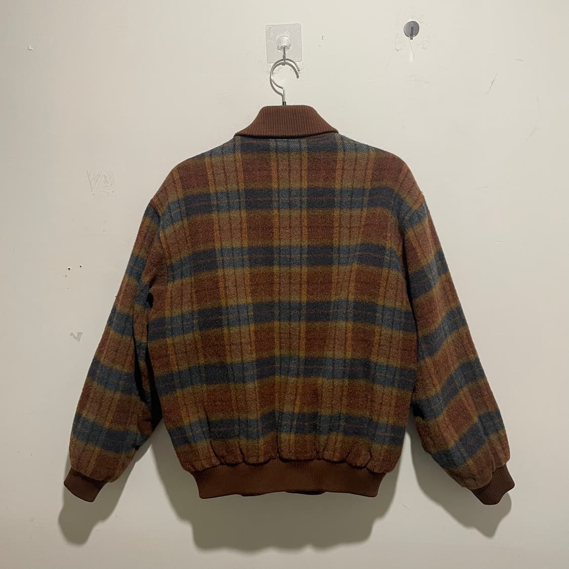 라코스테 체크 울 봄버 자켓 상품이미지2