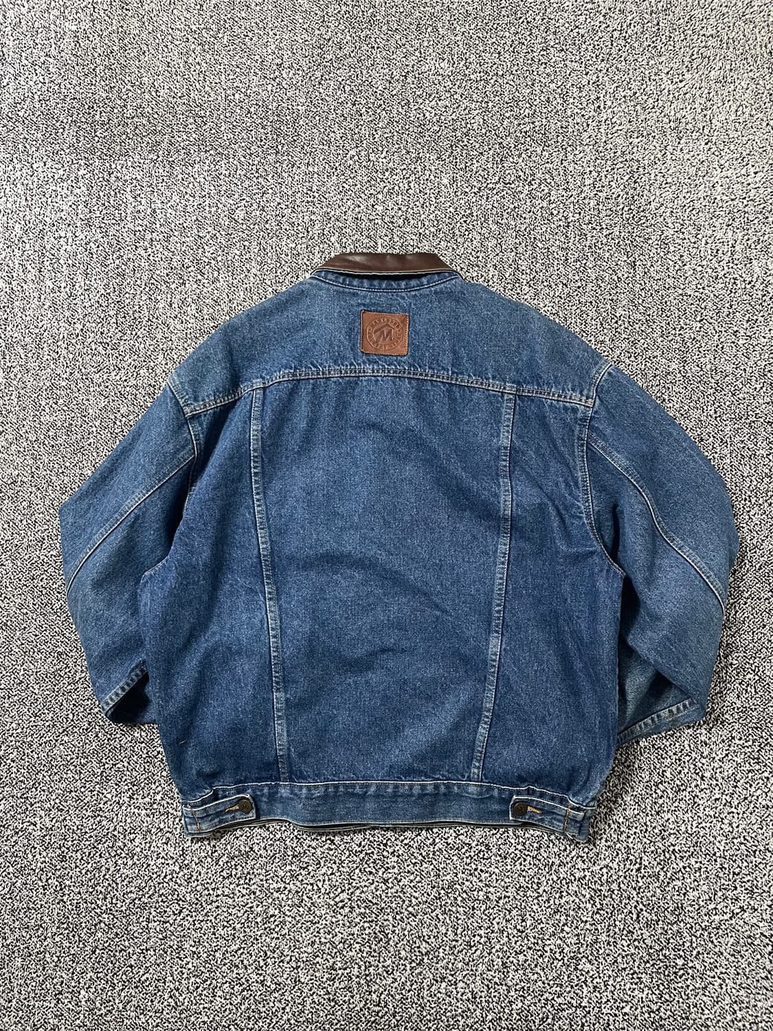 빈티지9. 말보로 컨트리 스토어 빈티지 레더 카라 데님 자켓 청자켓 상품이미지3
