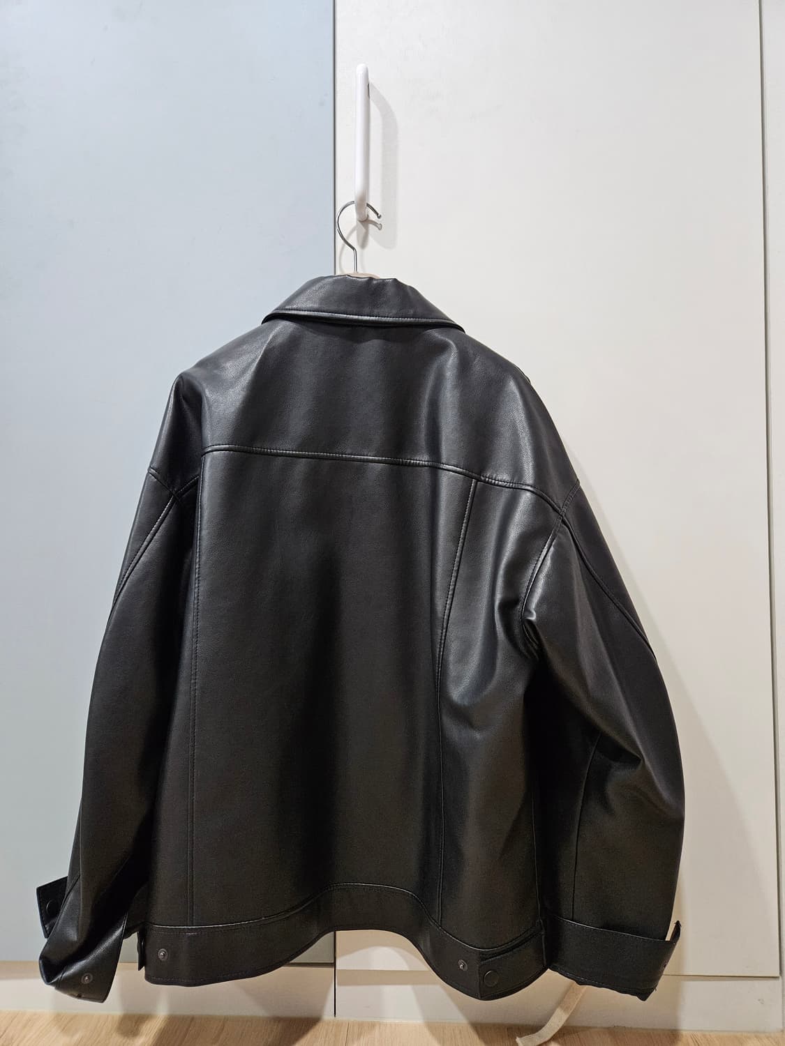 도프제이슨 오버핏 비건레더 싱글 자켓 XL 상품이미지5