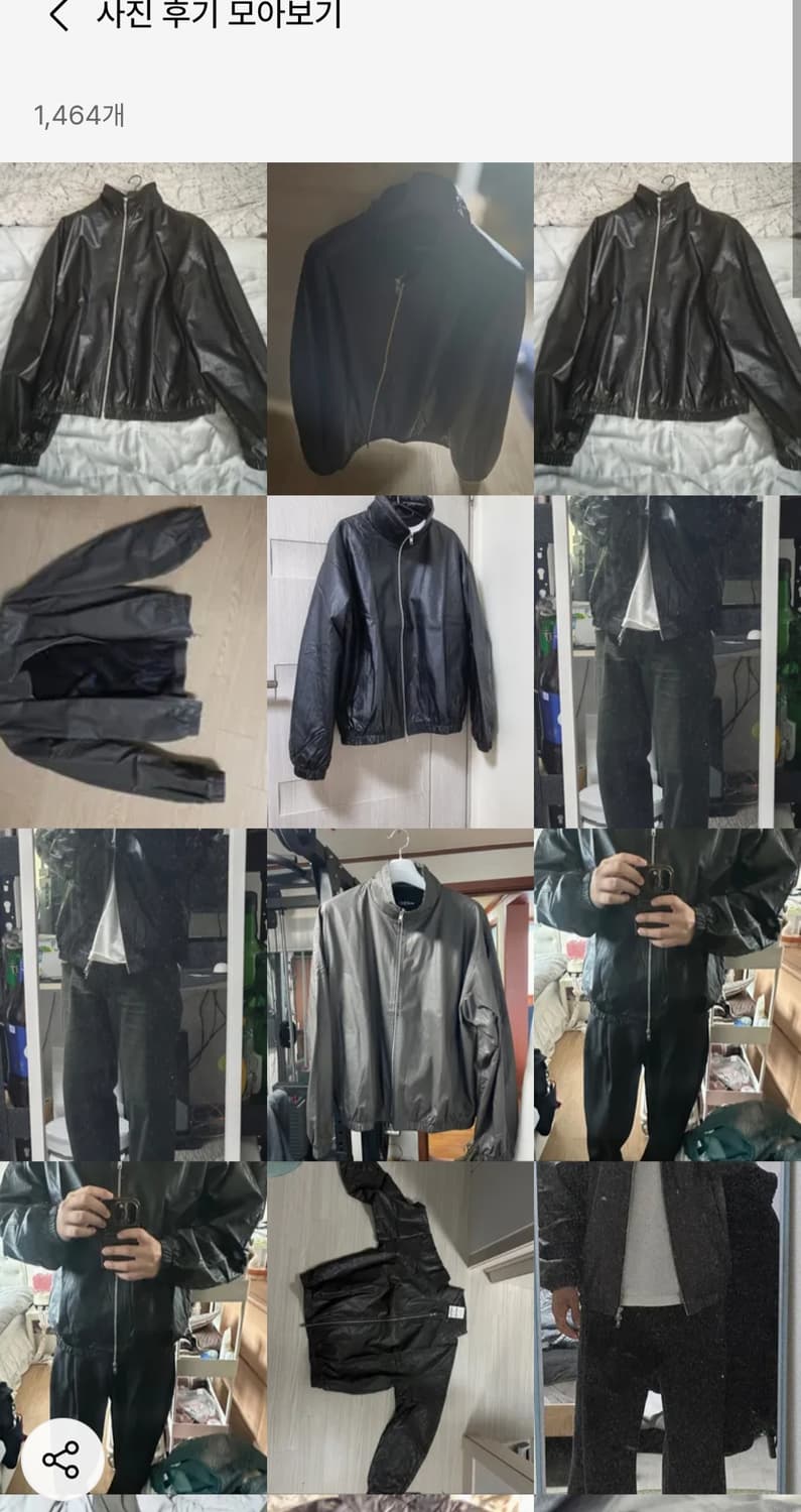 도프제이슨 오버핏 비건 레더 와이드 브레이커 자켓 라이트그레이 상품이미지5