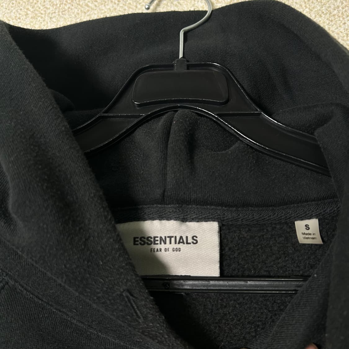 (S) 피어오브갓 에센셜 블랙 후드 상품이미지6