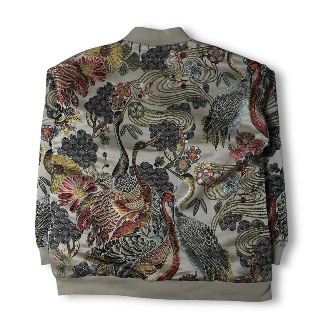 후드크루 재패니즈 플라워 자수 빈티지 스카쟌 자켓 상품이미지3