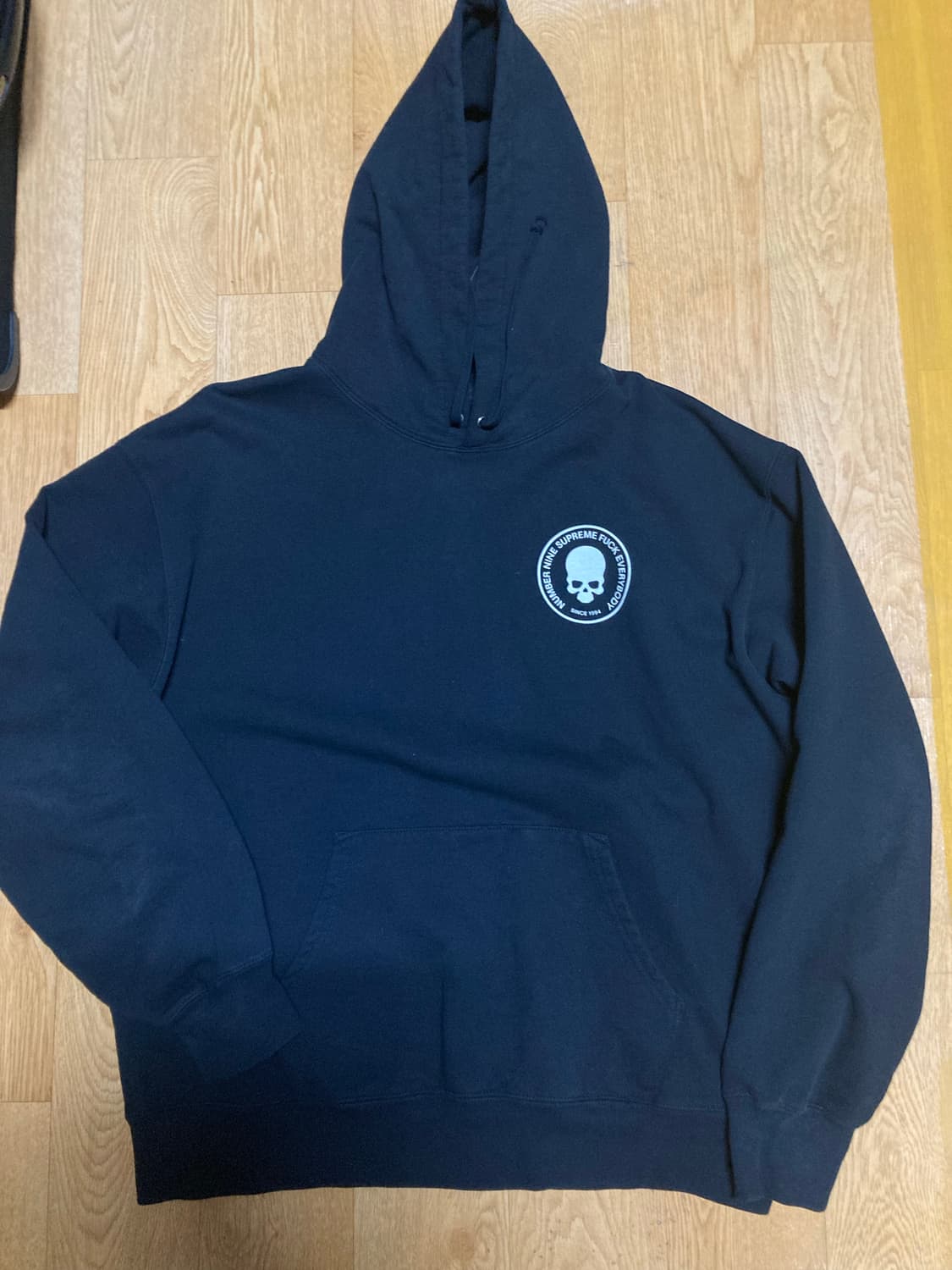 슈프림 x 넘버나인 후드 블랙 xl 상품이미지2