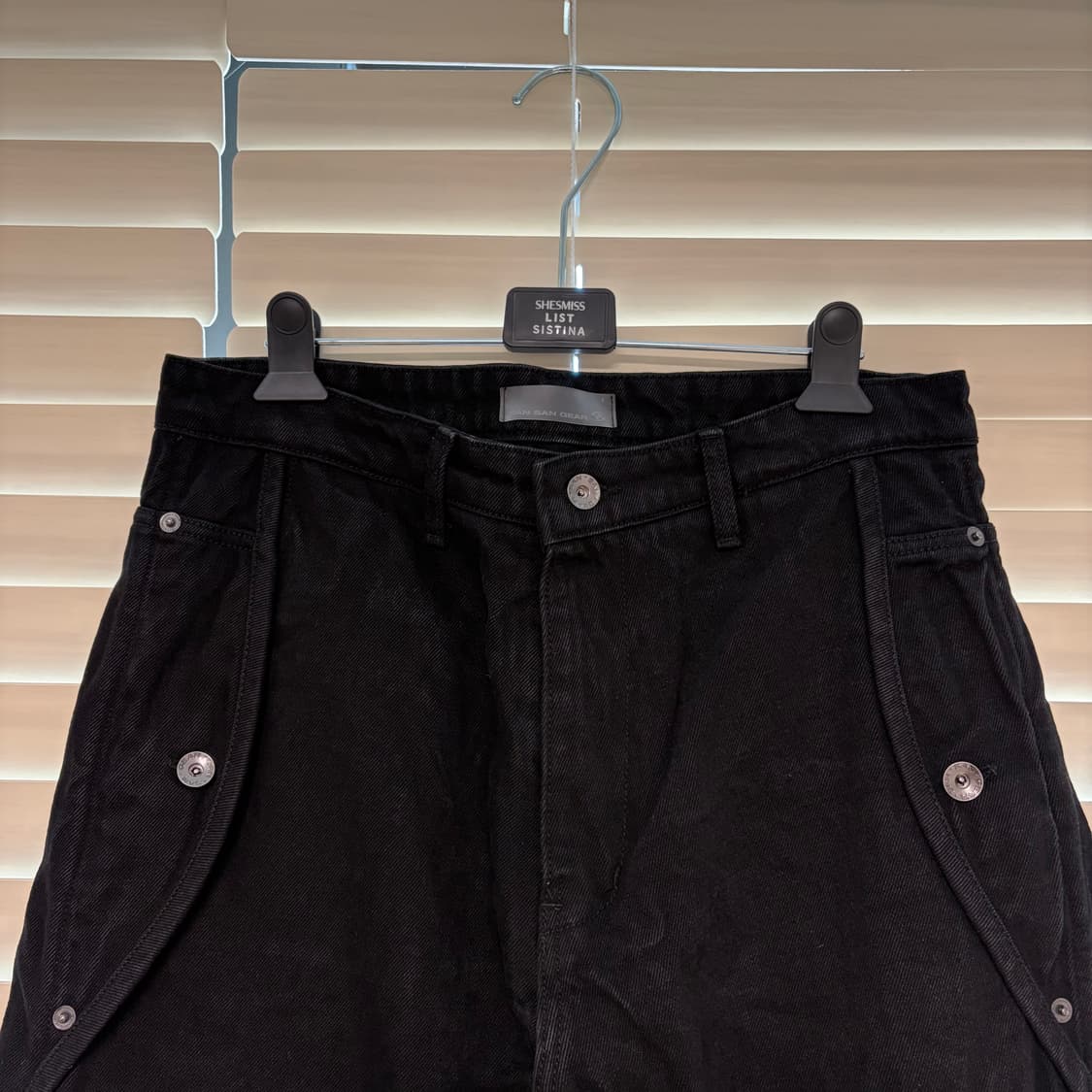 산산기어 SANSAN GEAR 코튼 웨이브 팬츠 블랙 2  상품이미지7