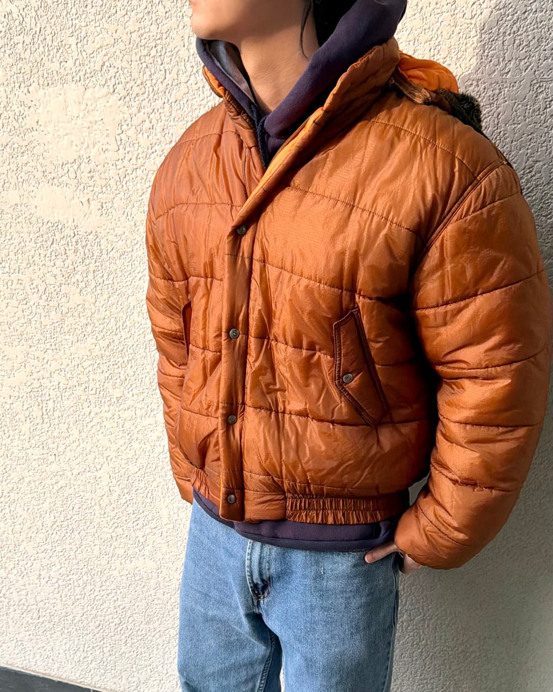 Rifle 빈티지 골드윙 후드 푸퍼 자켓 (made in Italy) 상품이미지2