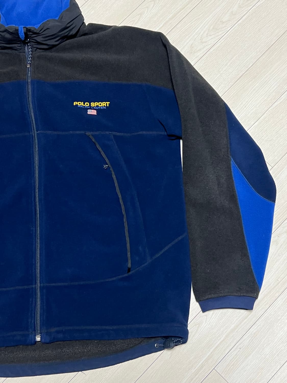 90s폴로스포츠성조기폴라텍후리스점퍼 L사이즈 상품이미지3