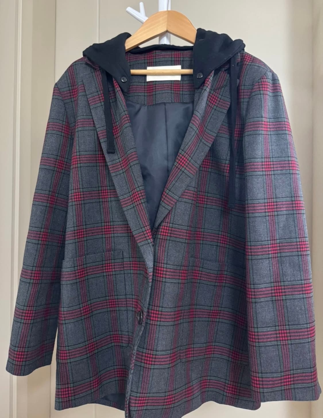 앳코너 체크 후드 자켓 상품이미지1