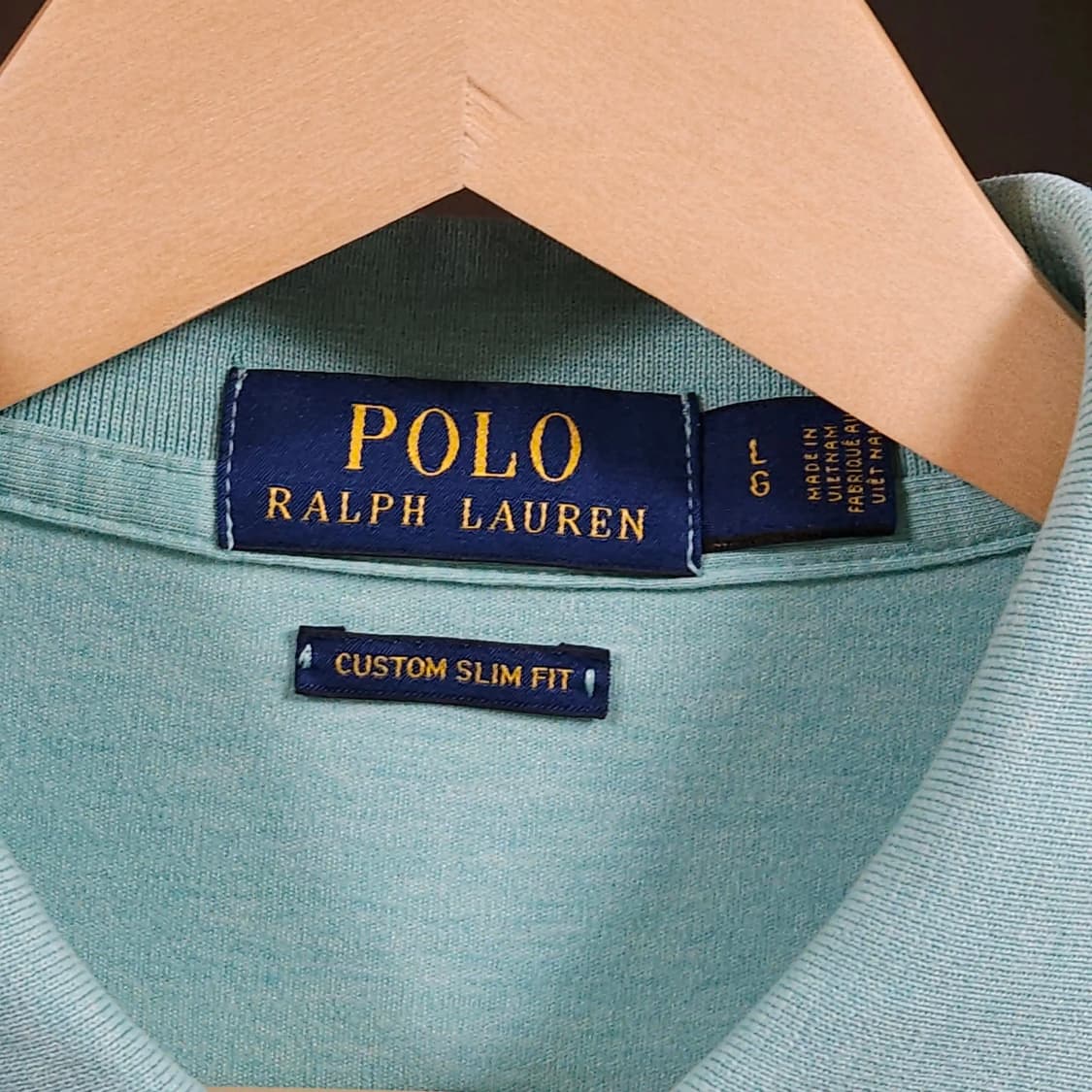 105)POLO 폴로 피마코튼 반팔 카라티 커스텀슬림핏 민트 상품이미지3