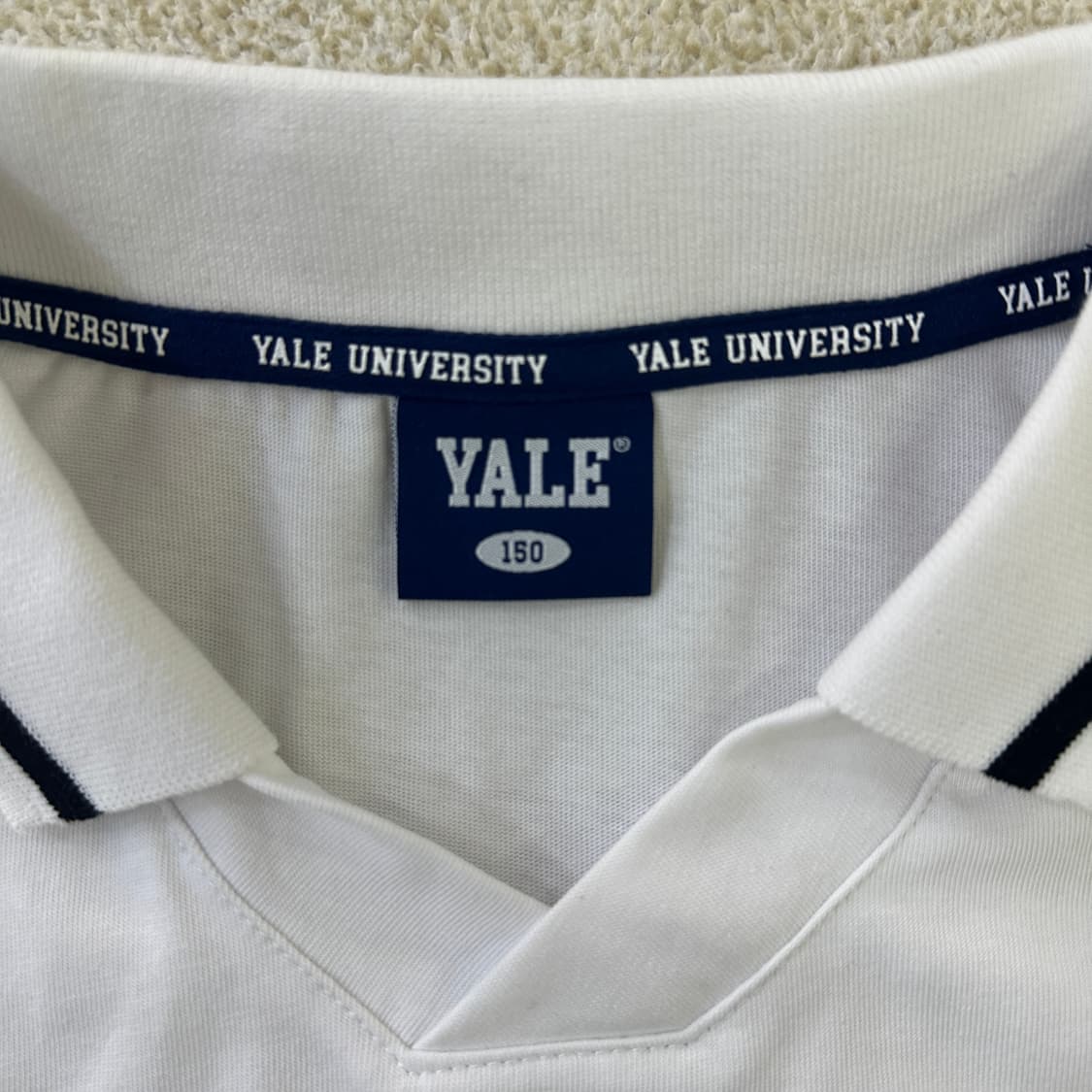 150 예일 키즈 카라 화이트 반팔 0320D 상품이미지2