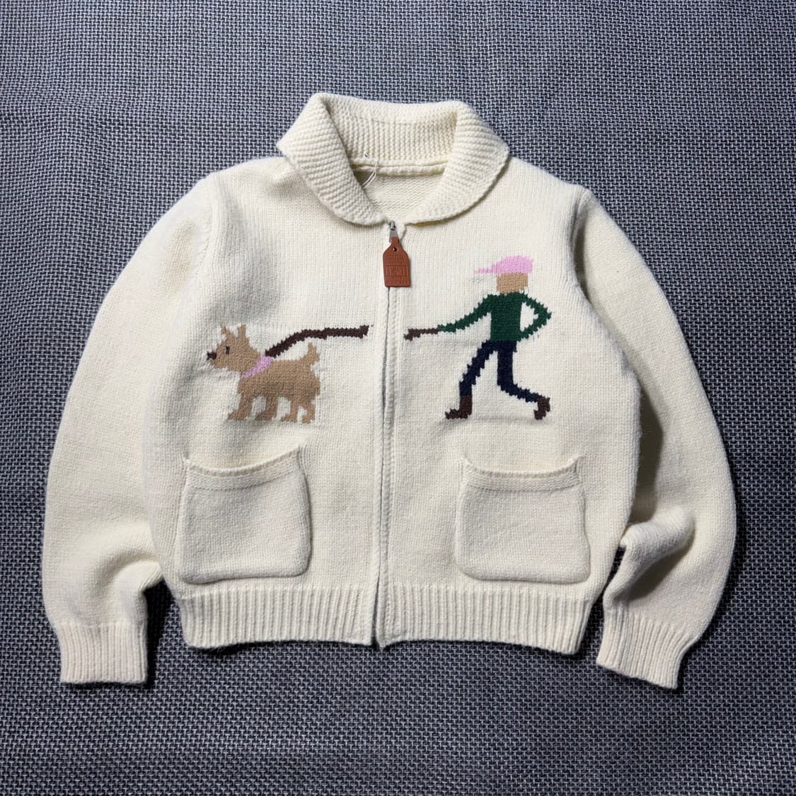 (새상품) 코위찬 니트 집업 상품이미지1