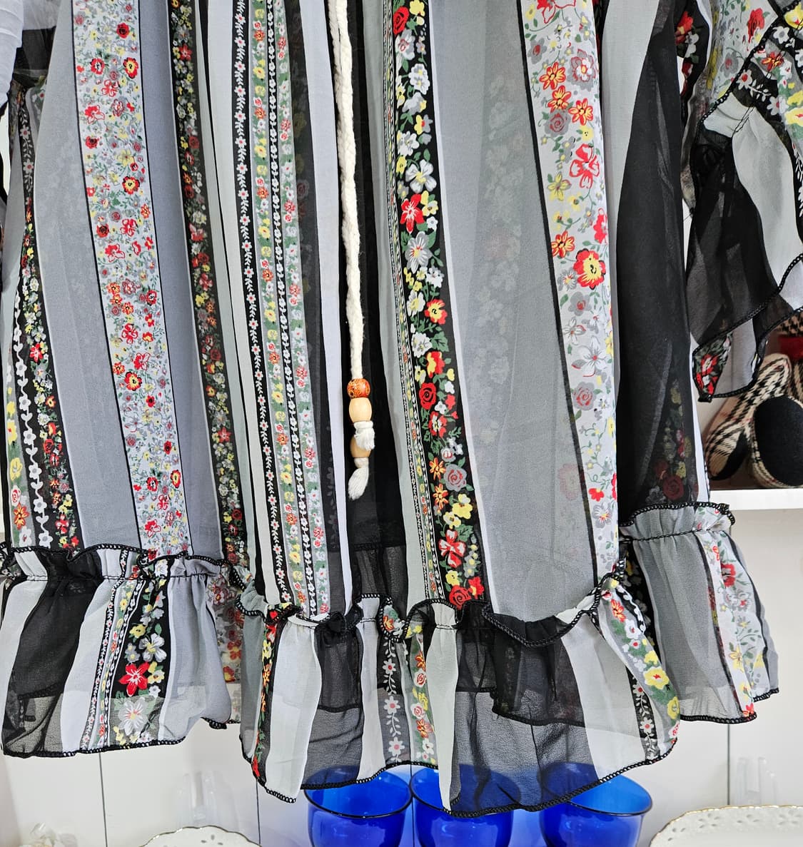 플라워 스트라이프 쉬폰 튜닉 상품이미지5