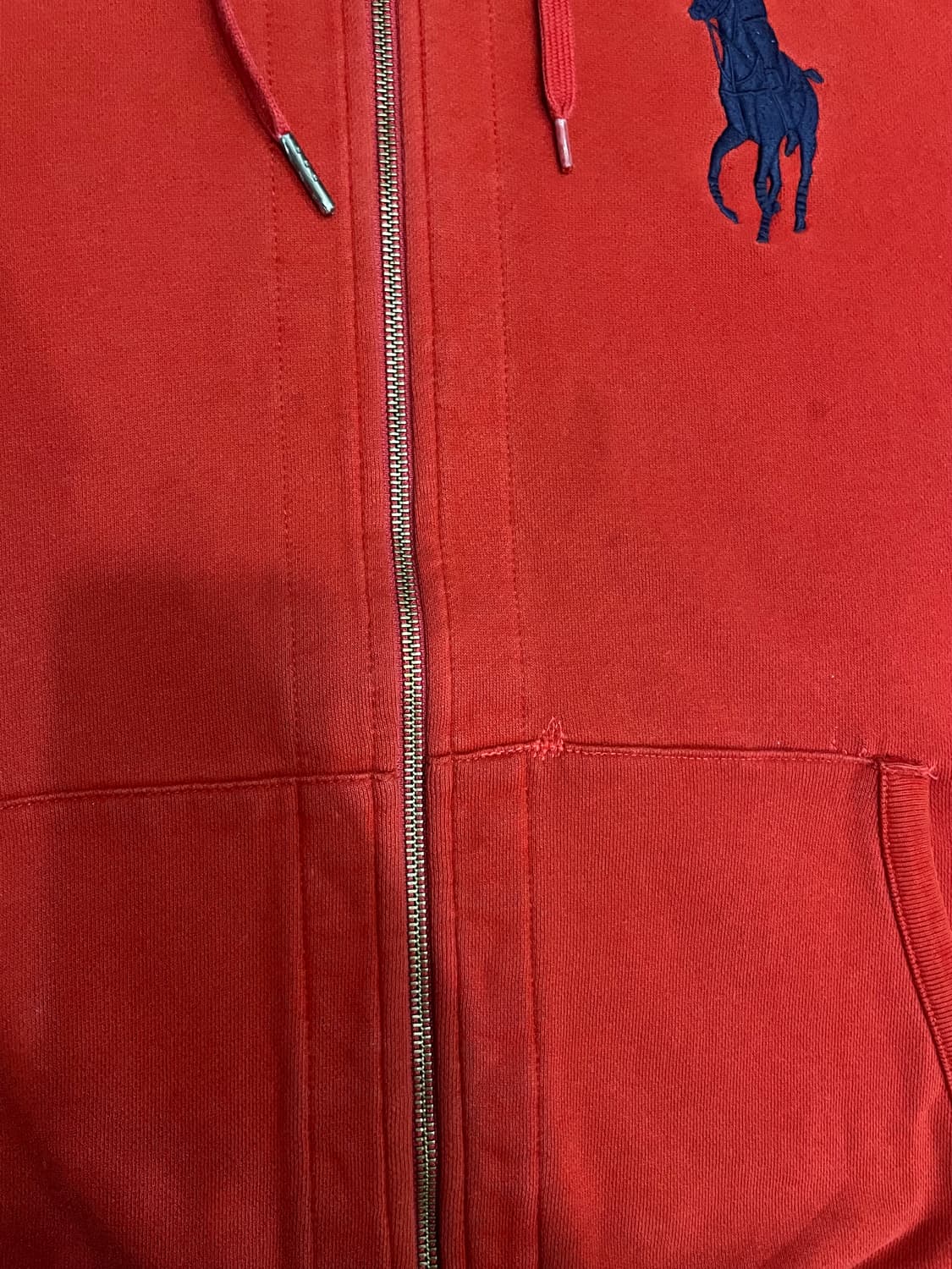 폴로 랄프로렌 빅포니 체크 후드집업 레드 상품이미지6