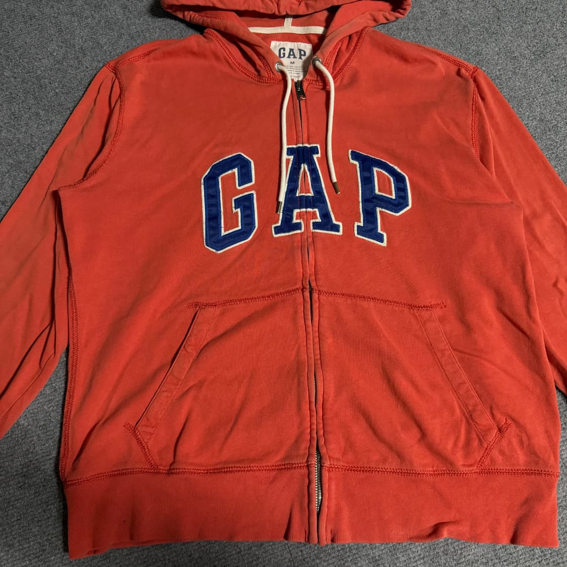 갭 주황색 후드집업 m 상품이미지2