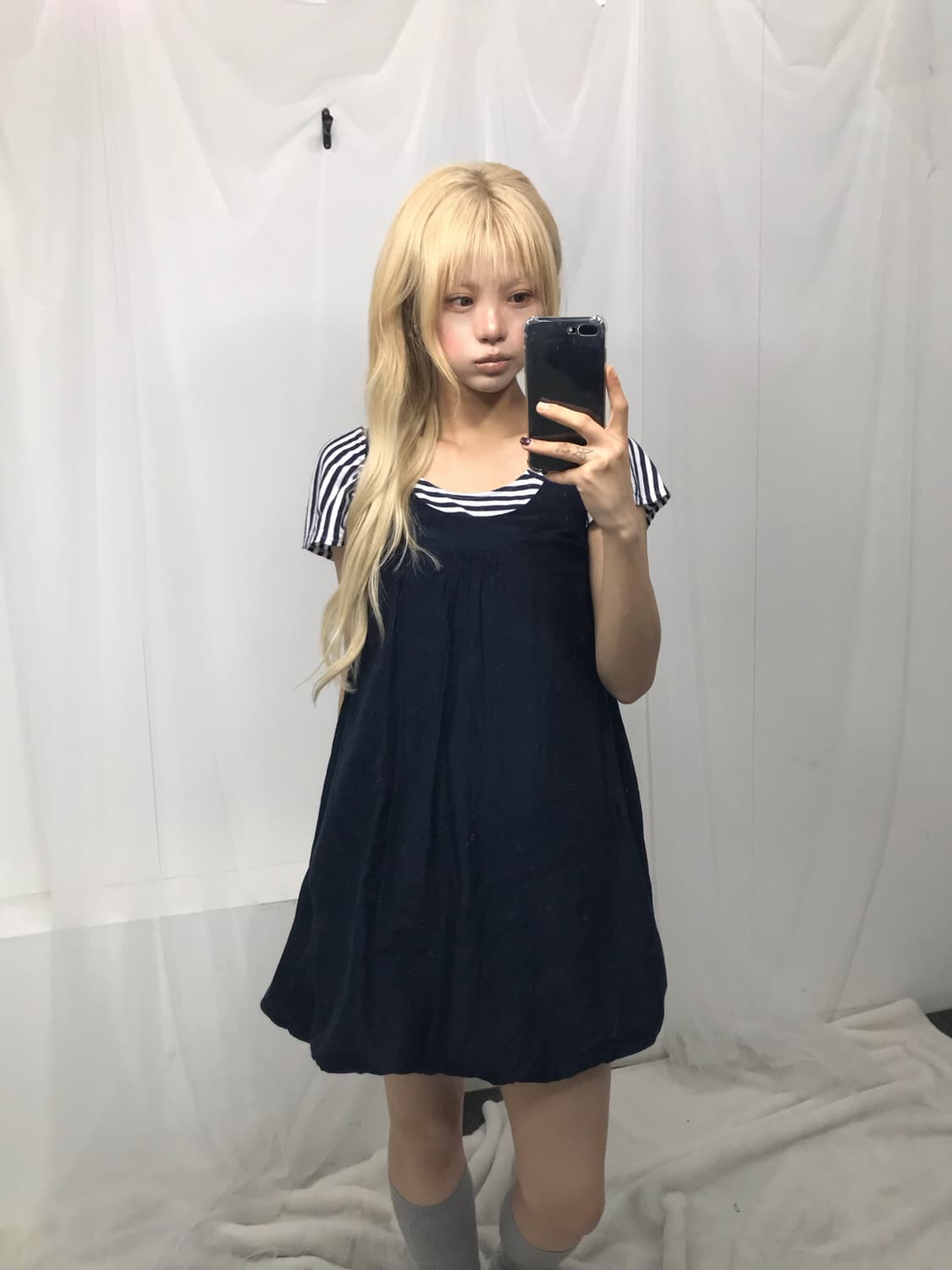 버버리 체크 셔츠 톤온톤 코디 상품이미지4