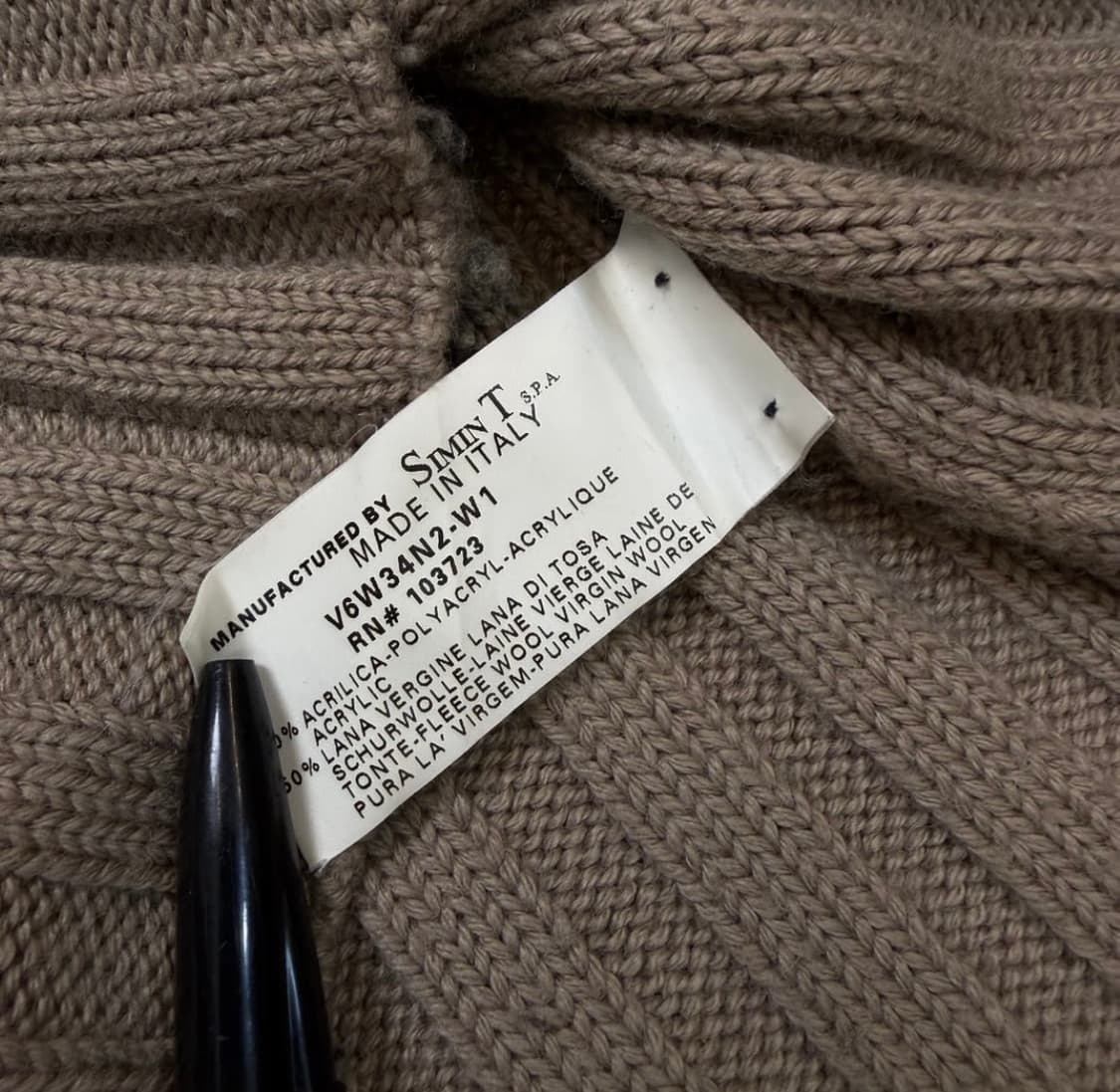 90s ARMANIjeans 알마니 반집업 골지 니트 맨즈 상품이미지5