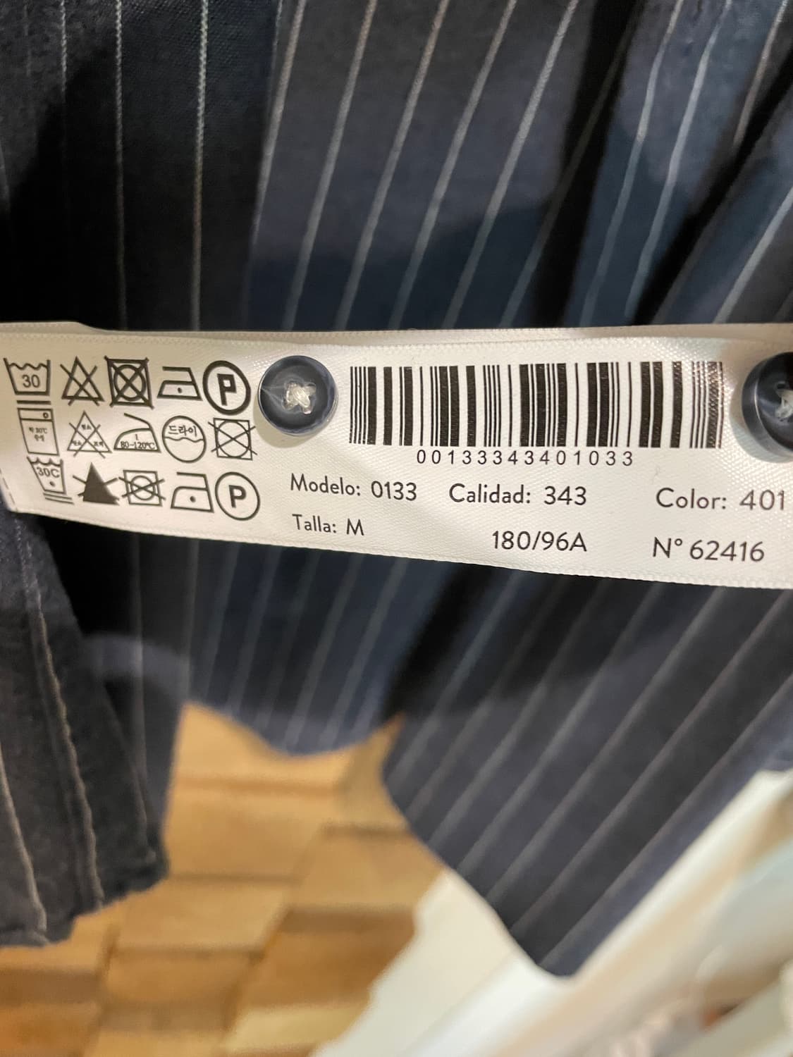 마시모두띠 스트라이프 셔츠 네이비 M 상품이미지3