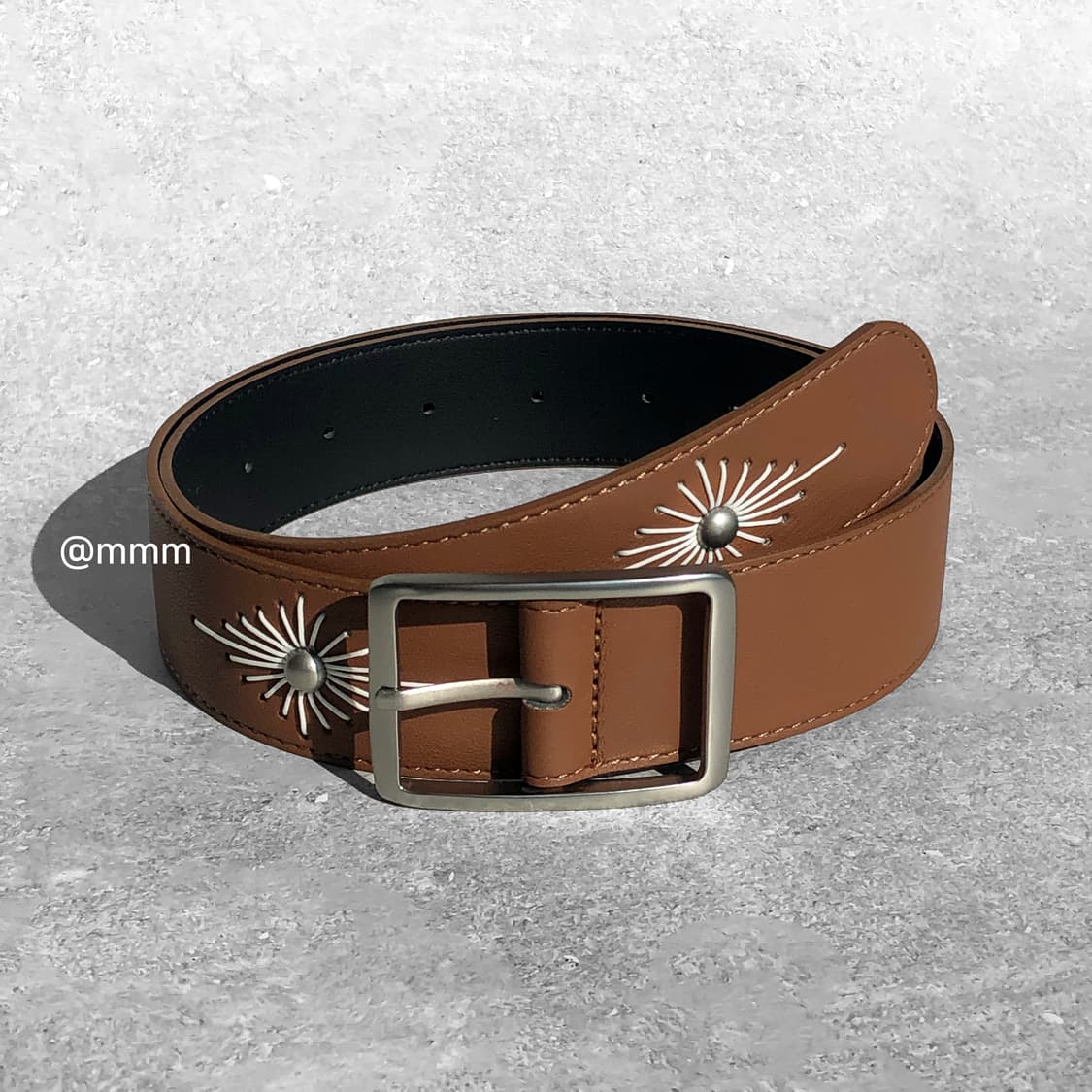 [Unisex] 에스닉 웨스턴 자수 벨트 카멜 상품이미지8