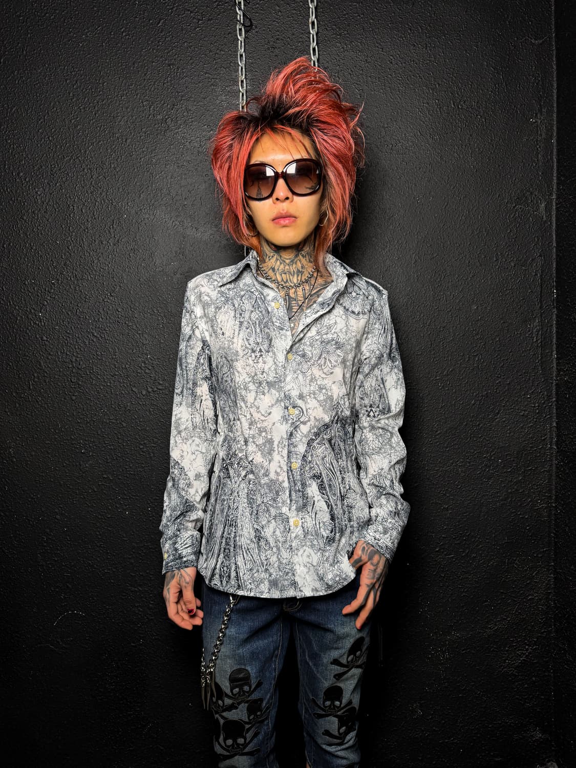 TORNADO MART – Paisley Lace-up Shirt  상품이미지2