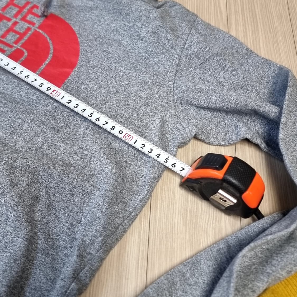 노스페이스 회색 후드티 레드 로고(105) 상품이미지9