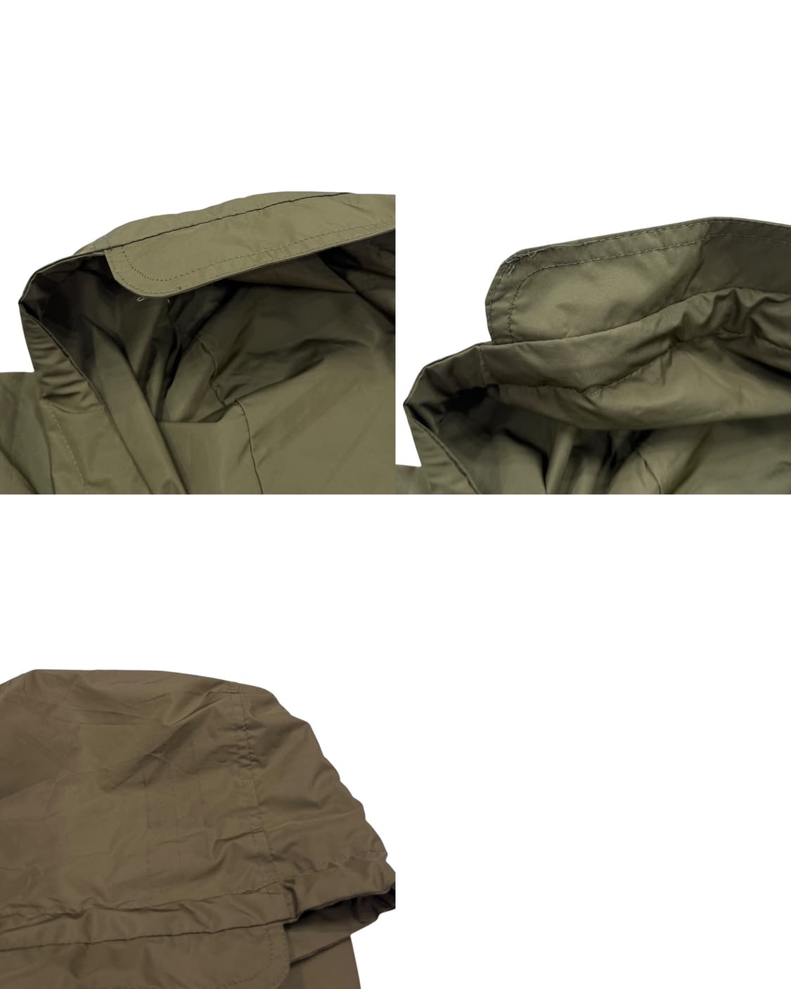 플라스틱프로덕트 크롭 후디드 바람막이 자켓 카키 상품이미지8