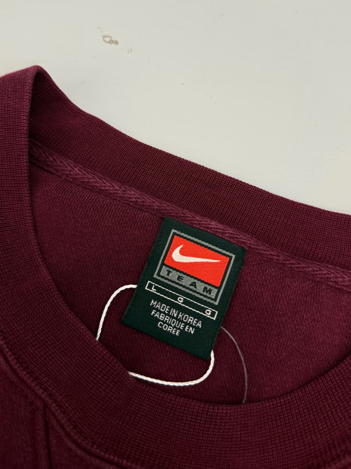 나이키 90‘s 오버사이즈 버지니아 테크 버건디 스웻 셔츠  상품이미지4