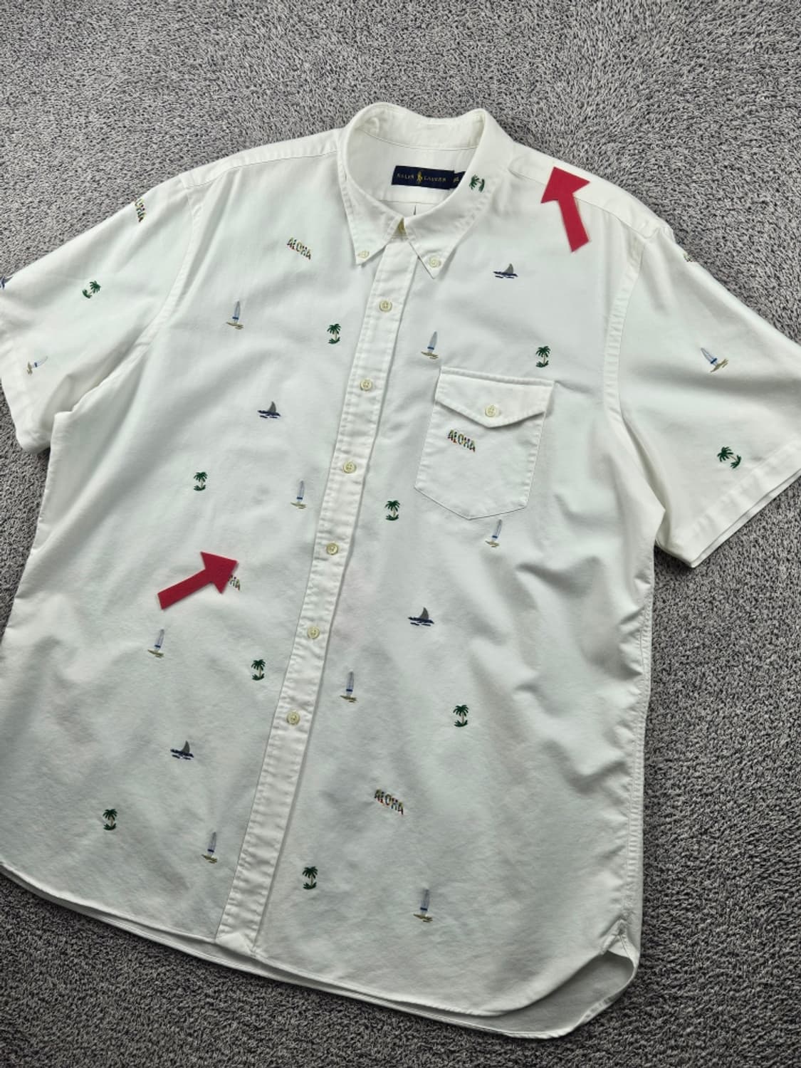 폴로랄프로렌 세일링 패턴 반팔 셔츠 ( 2XL ) / 12537 상품이미지4
