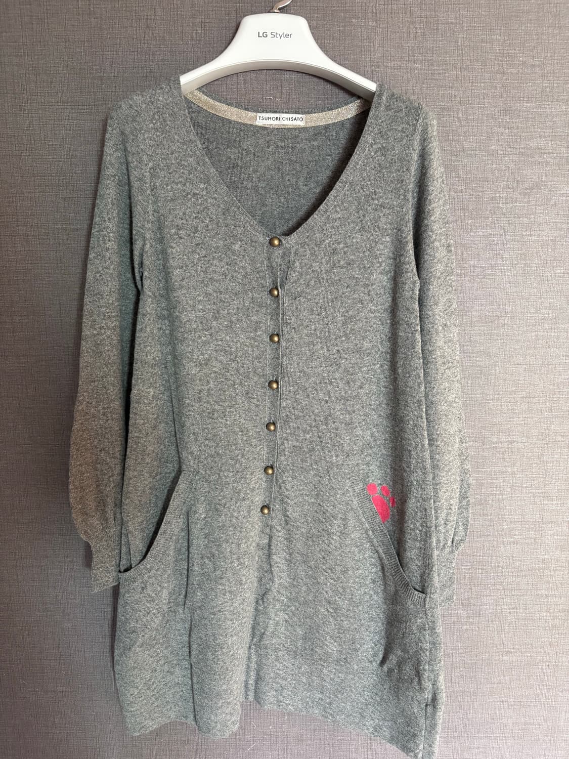 TSUMORI CHISATO 회색 롱 가디건 상품이미지1