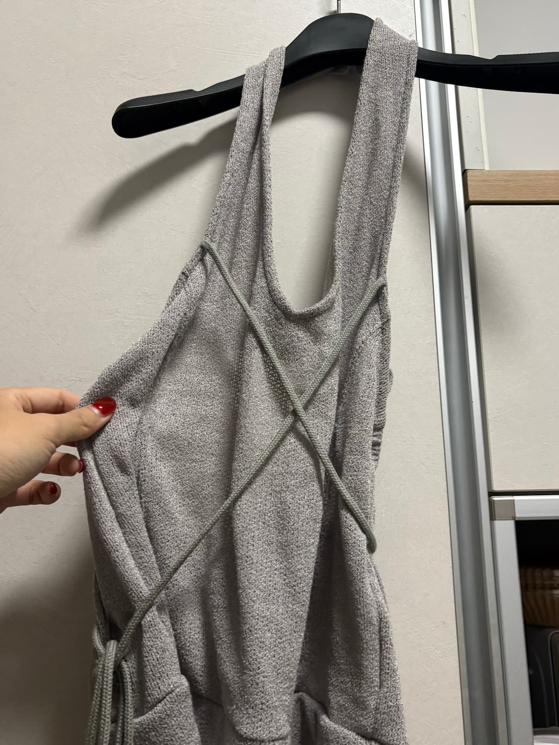 OJOS 스트랩 홀터넥 그레이 상품이미지2