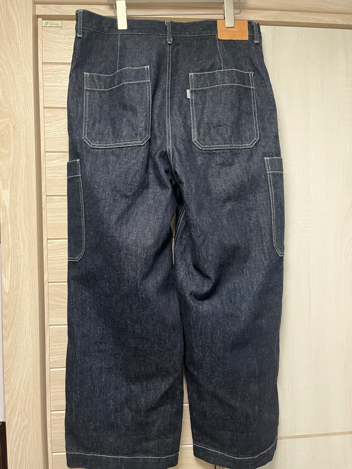 [1] 그라프페이퍼 와이드 카고 데님 팬츠 인디고 상품이미지2