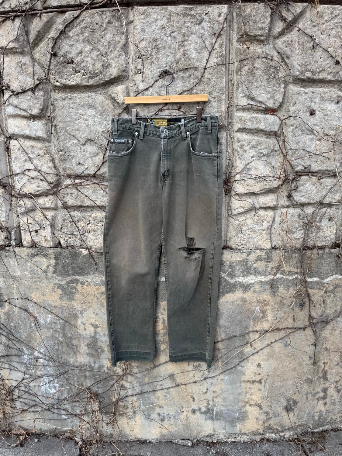 90s 리바이스 실버탭 빈티지 usa 모스그린 데님 팬츠  상품이미지1
