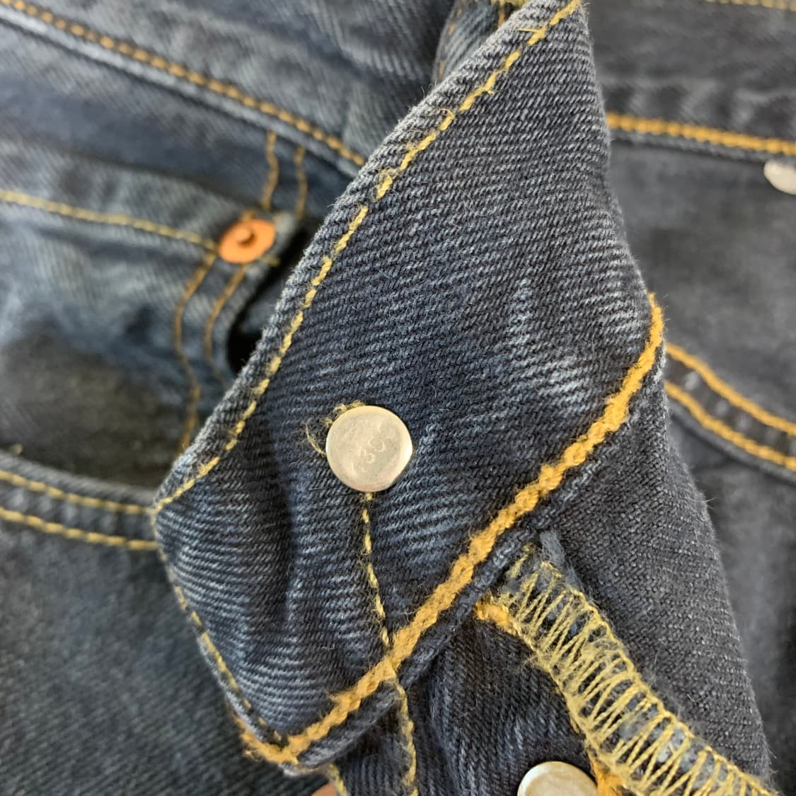 빈티지 리바이스501 워싱 데님팬츠(30사이즈) 남자청바지 진청 다크블루 상품이미지7