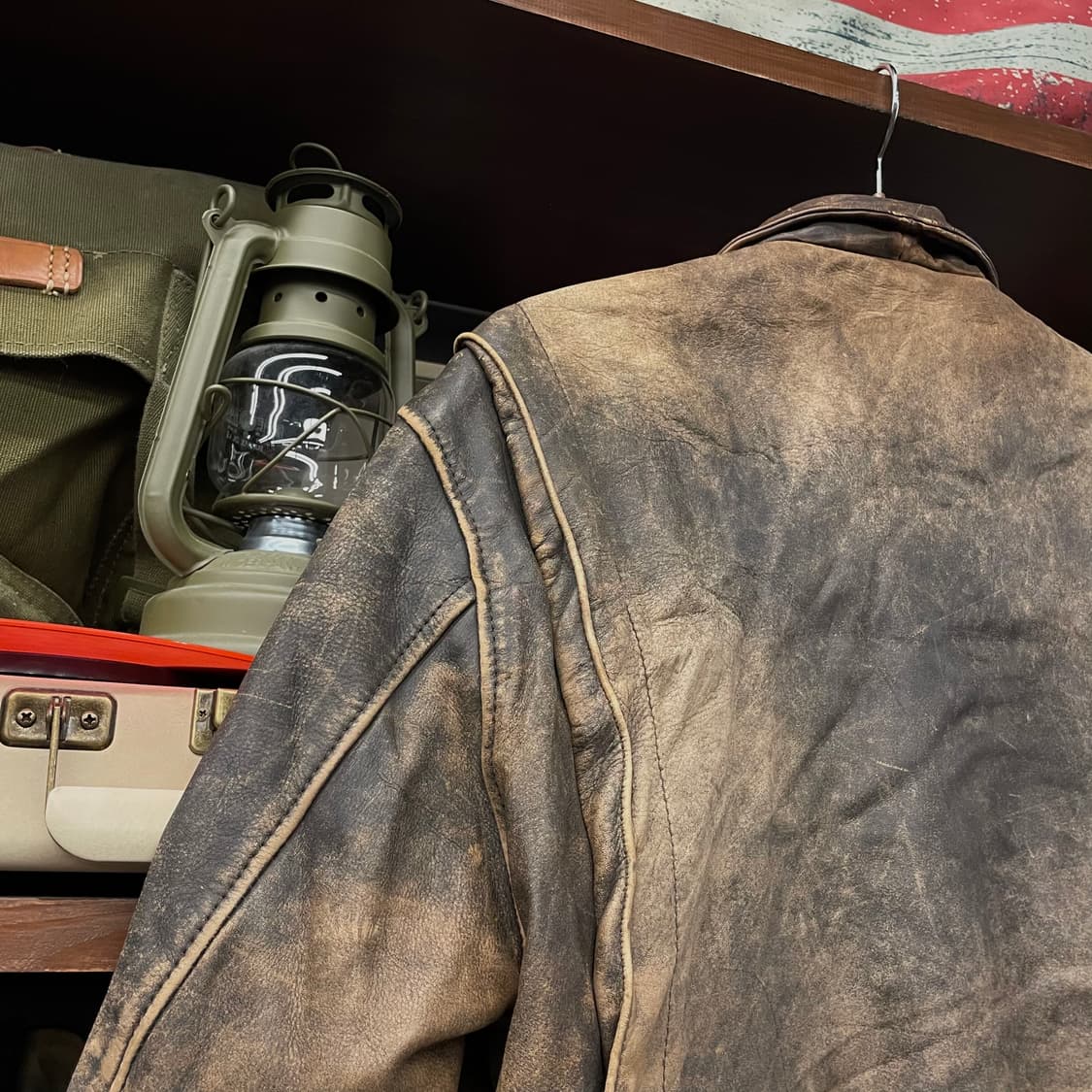 90s USA 빈티지 밀리터리 해군 항공 패치 A2 레더 봄버 자켓 상품이미지4