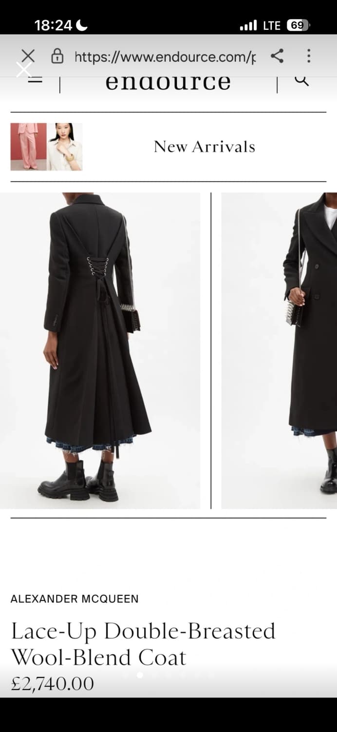 알렉산더 맥퀸 레이스업 블랙코트 롱코트 42사이즈 상품이미지6