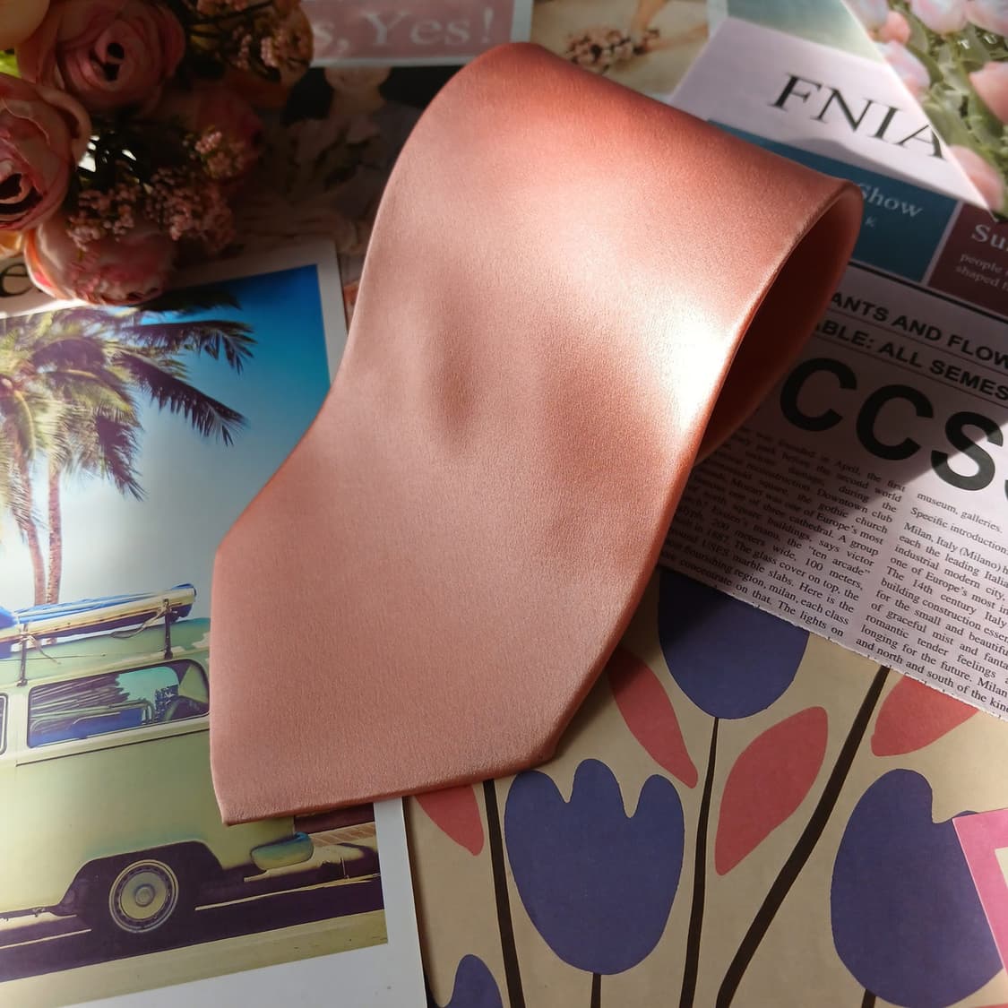 메트로시티 실크 피치 솔리드 넥타이 9.4cm A+등급 A19689 상품이미지2